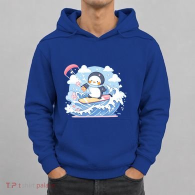 Penguin As Kite Surfer Design Kite Surfing Gift Hoodie