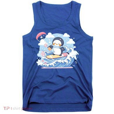 Penguin As Kite Surfer Design Kite Surfing Gift Tank Top