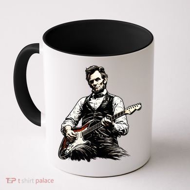 President Abraham Lincoln Abe Playing Guitar Coffee Mug