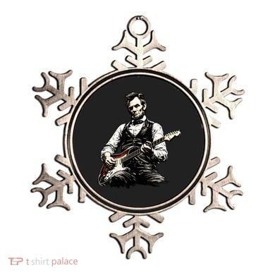 President Abraham Lincoln Abe Playing Guitar Ornament