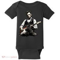 President Abraham Lincoln Abe Playing Guitar Baby Bodysuit thumb 0