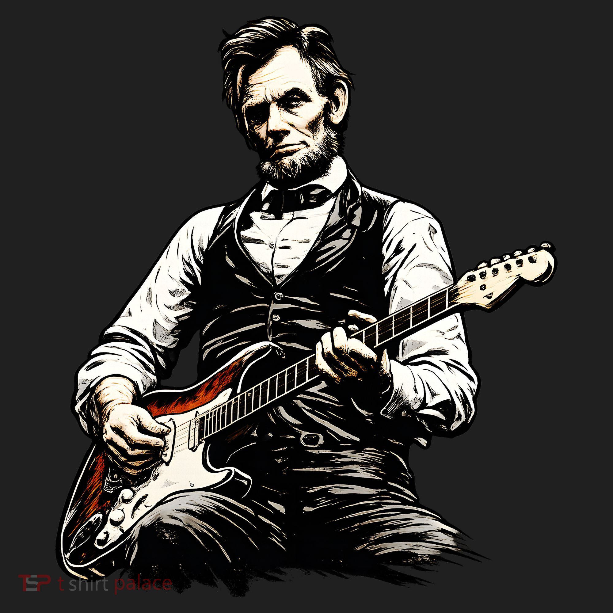 President Abraham Lincoln Abe Playing Guitar Hat