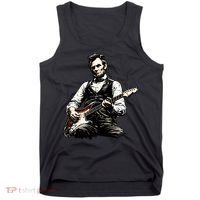 President Abraham Lincoln Abe Playing Guitar Tank Top thumb 0