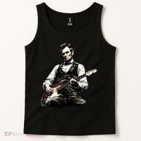 President Abraham Lincoln Abe Playing Guitar Tank Top thumb 2