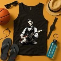 President Abraham Lincoln Abe Playing Guitar Tank Top thumb 4