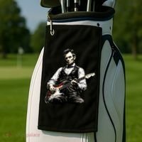 President Abraham Lincoln Abe Playing Guitar Golf Towel thumb 2