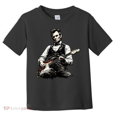 President Abraham Lincoln Abe Playing Guitar Toddler T-Shirt