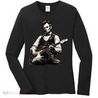 President Abraham Lincoln Abe Playing Guitar Women's Long Sleeve Shirt thumb 0