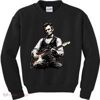 President Abraham Lincoln Abe Playing Guitar Kids Sweatshirt thumb 0