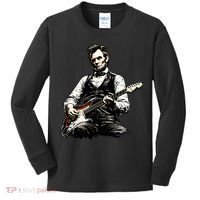 President Abraham Lincoln Abe Playing Guitar Kids Long Sleeve Shirt thumb 0
