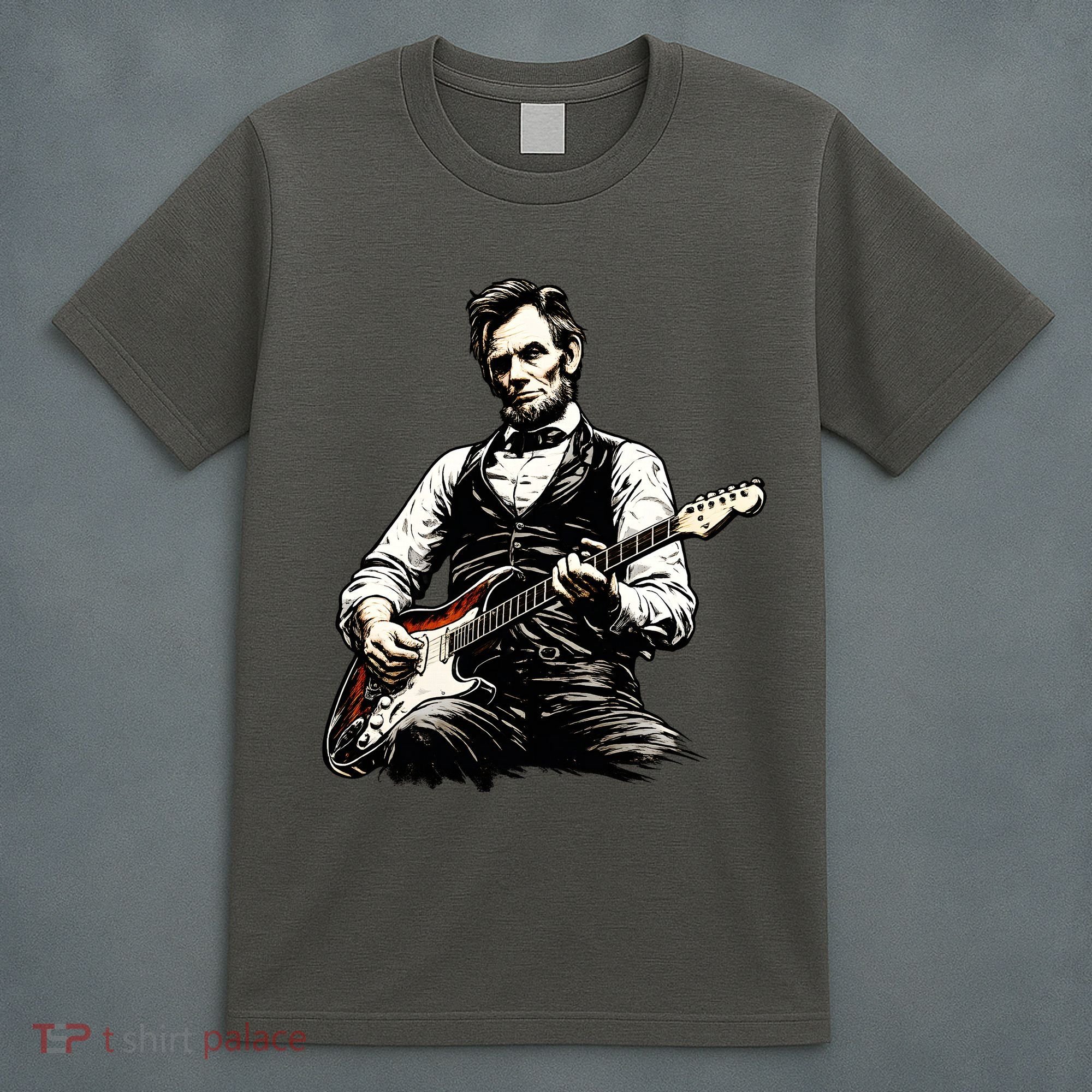 President Abraham Lincoln Abe Playing Guitar T-Shirt