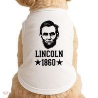 President Abraham Lincoln 1860 Abe America Silhouette Doggie Tank thumb 0