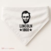 President Abraham Lincoln 1860 Abe America Silhouette USA-Made Doggie Bandana thumb 0