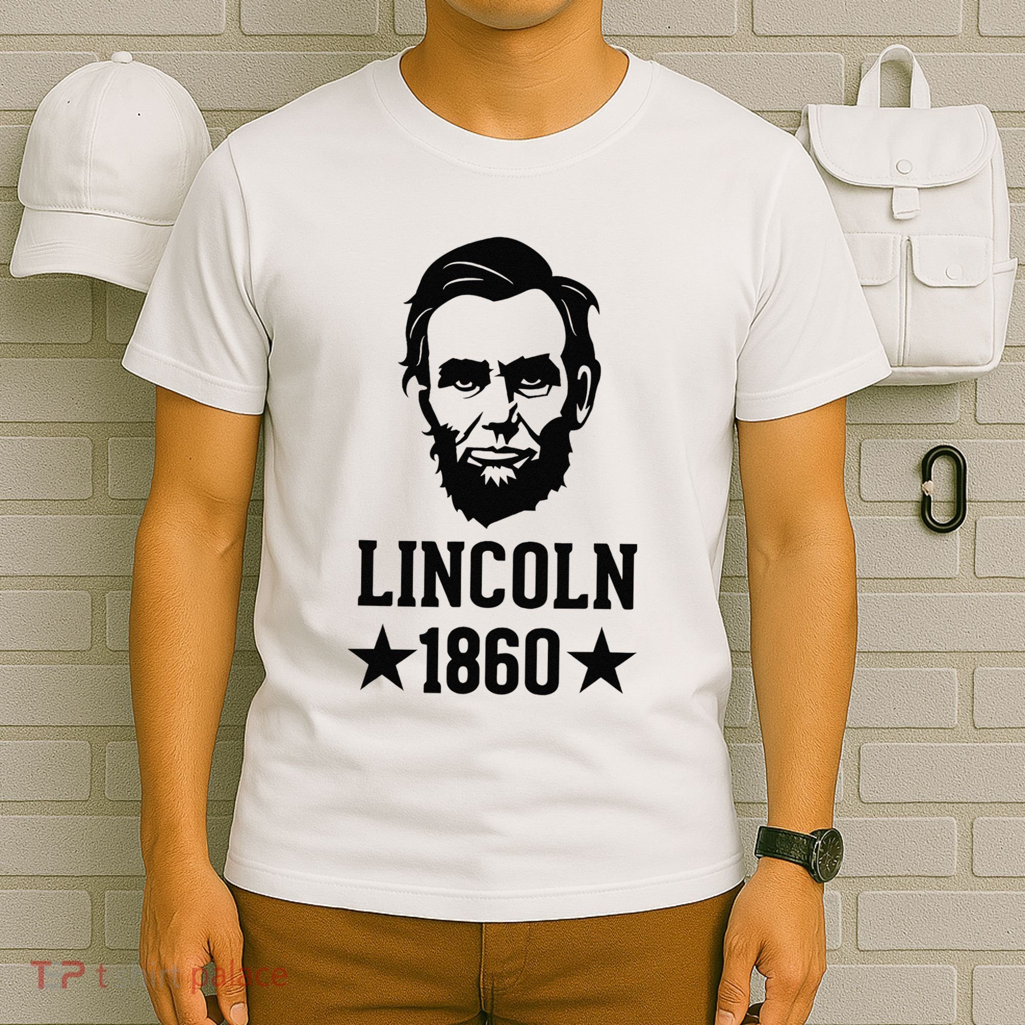 President Abraham Lincoln 1860 Abe America Silhouette T-Shirt