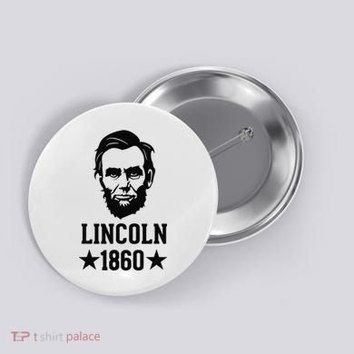 President Abraham Lincoln 1860 Abe America Silhouette Button