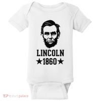 President Abraham Lincoln 1860 Abe America Silhouette Baby Bodysuit thumb 0