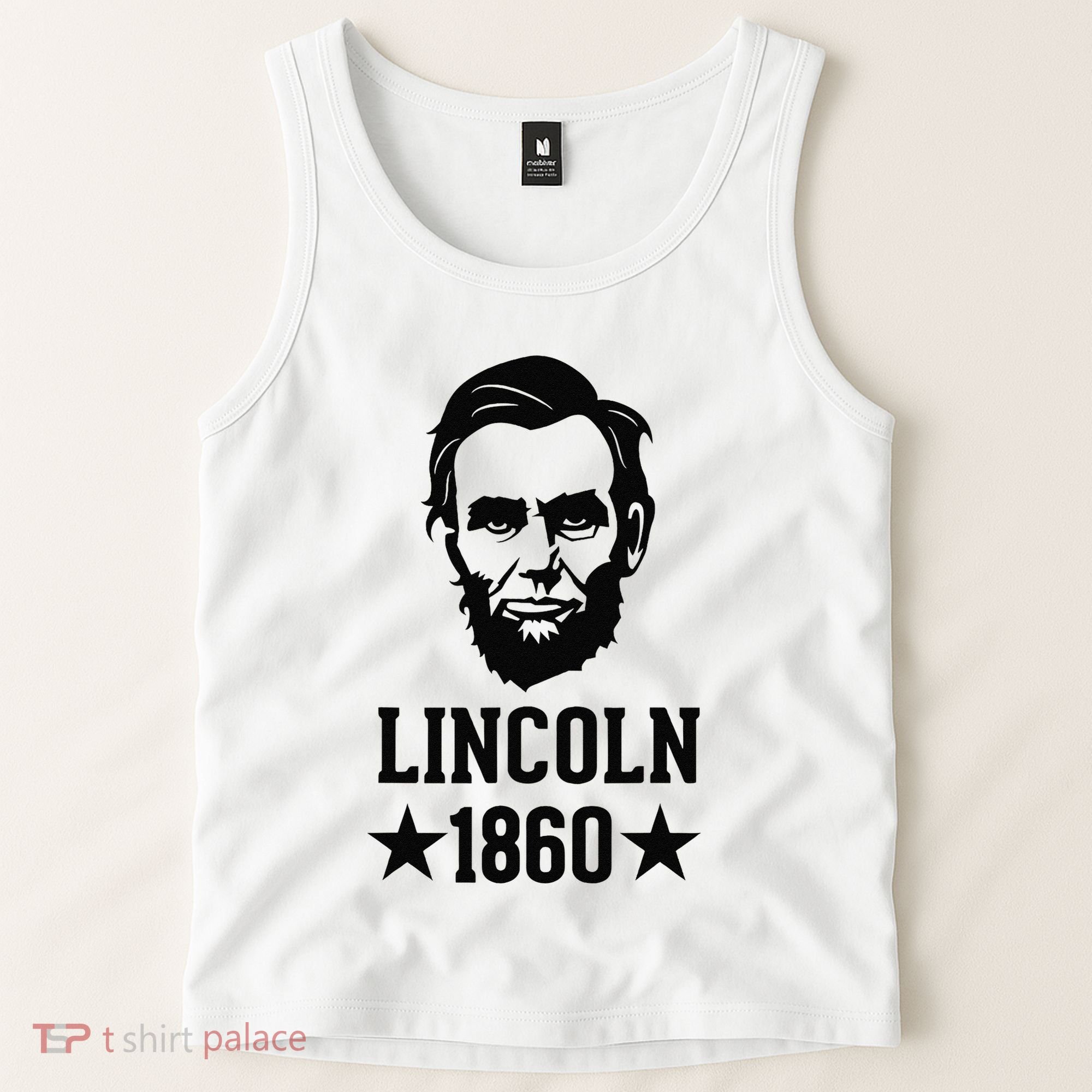 President Abraham Lincoln 1860 Abe America Silhouette Tank Top