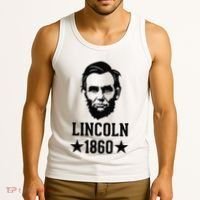 President Abraham Lincoln 1860 Abe America Silhouette Tank Top thumb 3