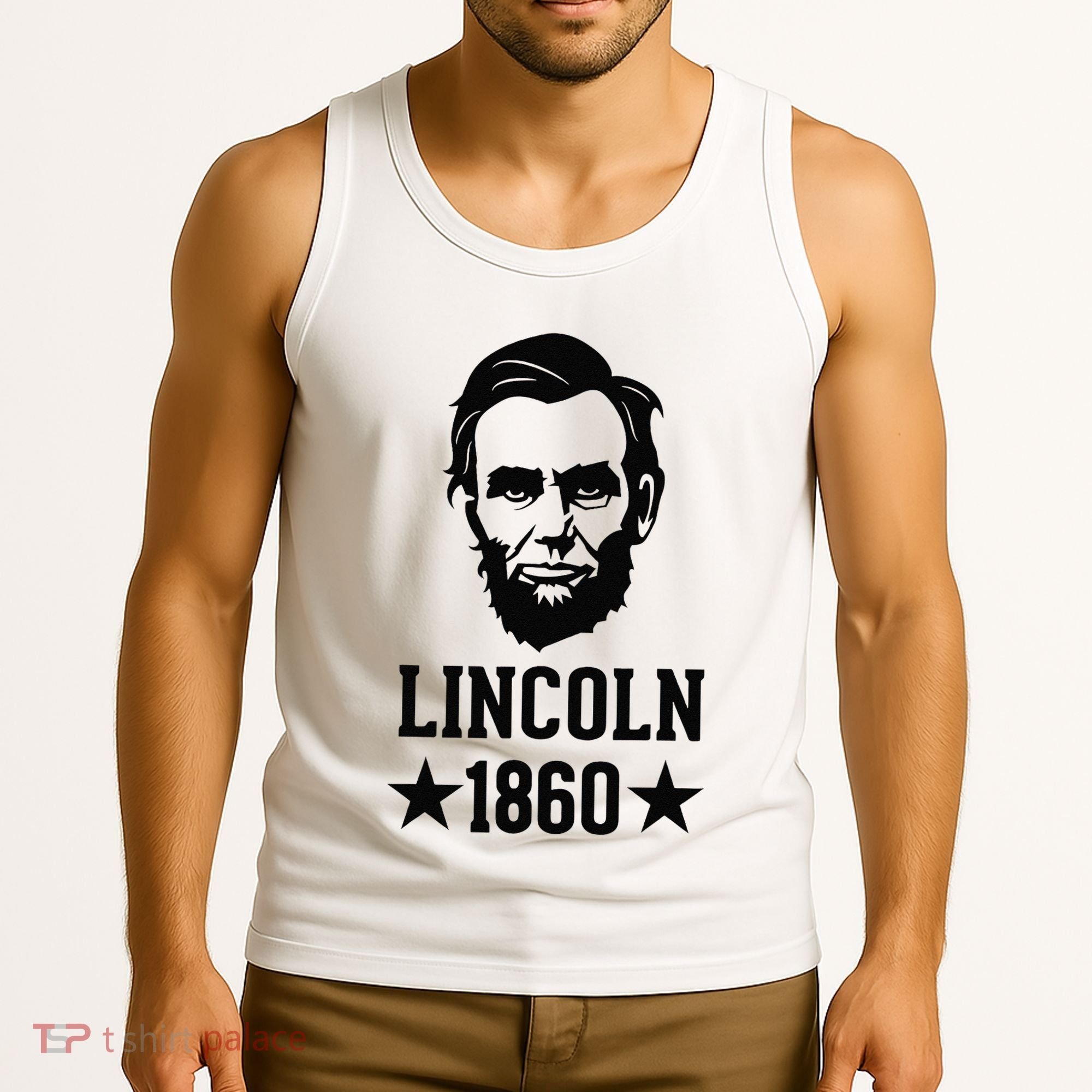 President Abraham Lincoln 1860 Abe America Silhouette Tank Top