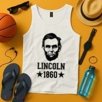 President Abraham Lincoln 1860 Abe America Silhouette Tank Top thumb 4