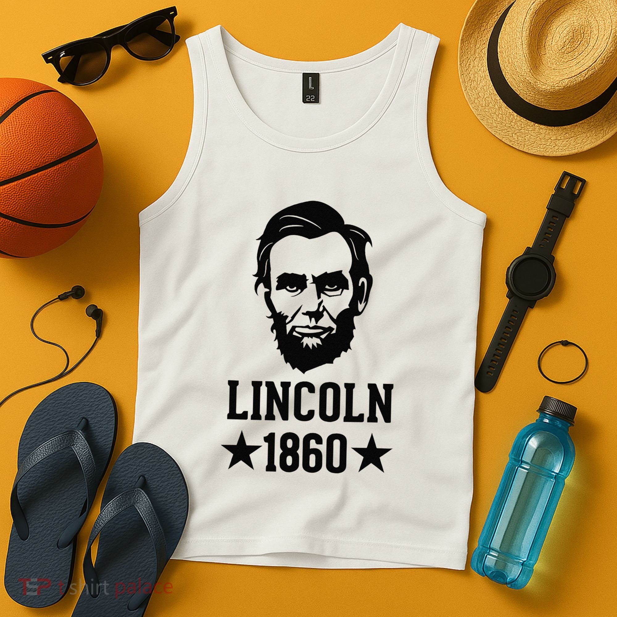 President Abraham Lincoln 1860 Abe America Silhouette Tank Top