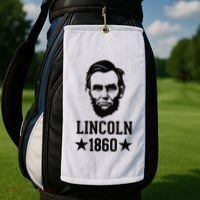 President Abraham Lincoln 1860 Abe America Silhouette Golf Towel thumb 2