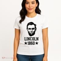 President Abraham Lincoln 1860 Abe America Silhouette Women's T-Shirt thumb 4