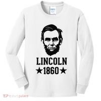 President Abraham Lincoln 1860 Abe America Silhouette Kids Long Sleeve Shirt thumb 0