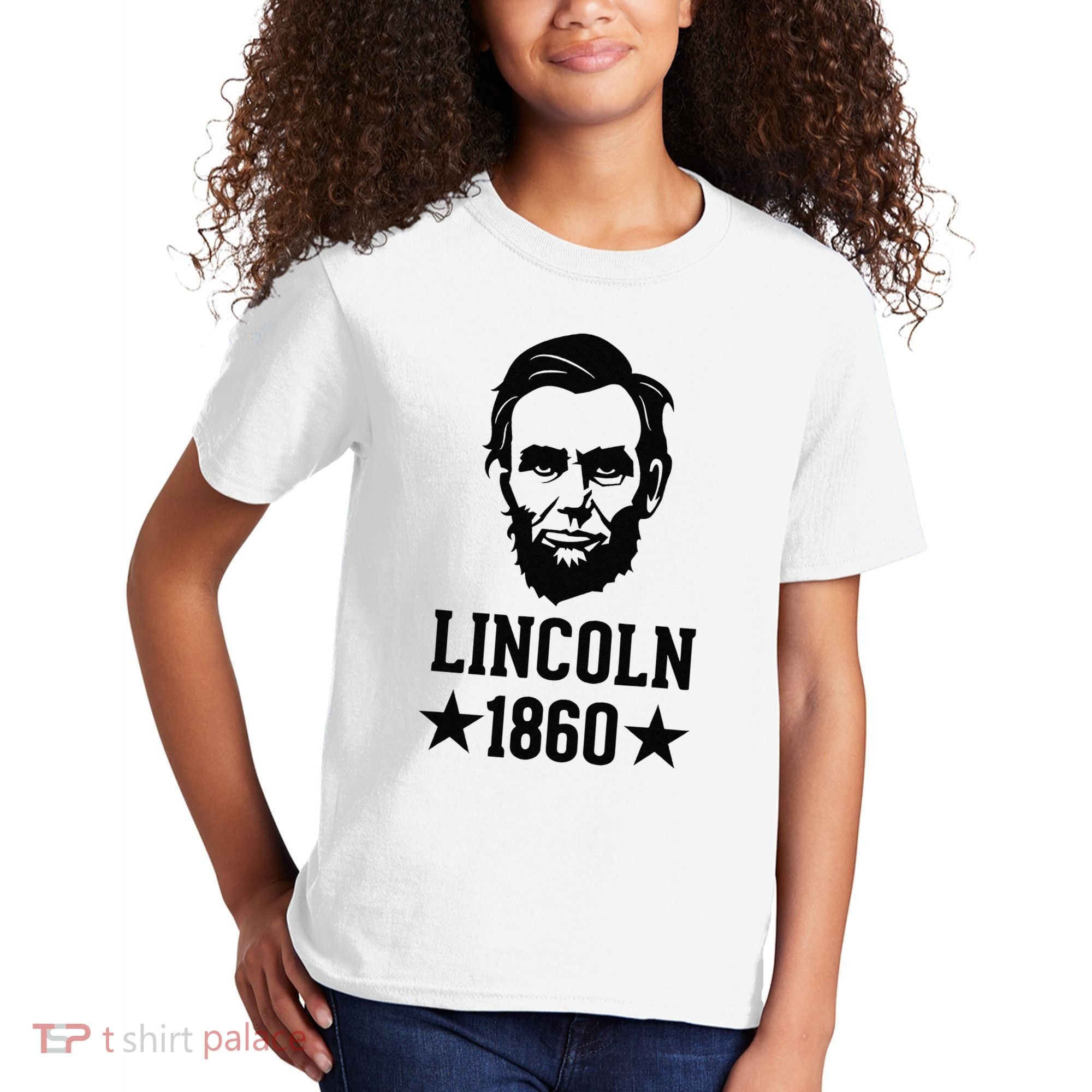 President Abraham Lincoln 1860 Abe America Silhouette Kids T-Shirt
