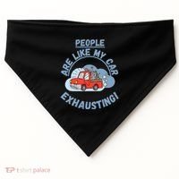 People Are Like My Car Exhausting! Fritts Cartoons USA-Made Doggie Bandana thumb 0