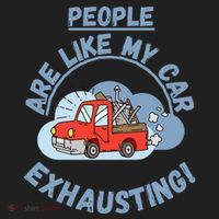 People Are Like My Car Exhausting! Fritts Cartoons Beanie thumb 2