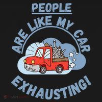 People Are Like My Car Exhausting! Fritts Cartoons Women's Hoodie thumb 2