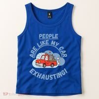 People Are Like My Car Exhausting! Fritts Cartoons Tank Top thumb 2