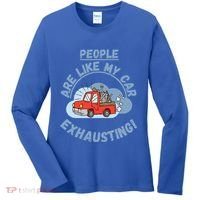 People Are Like My Car Exhausting! Fritts Cartoons Women's Long Sleeve Shirt thumb 0