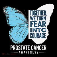 Prostate Awareness Light Blue Ribbon Fear Into Courage Coffee Mug thumb 5