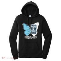 Prostate Awareness Light Blue Ribbon Fear Into Courage Women's Hoodie thumb 0