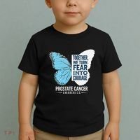 Prostate Awareness Light Blue Ribbon Fear Into Courage Toddler T-Shirt thumb 2