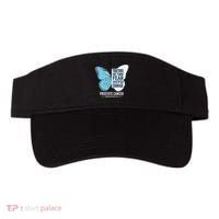Prostate Awareness Light Blue Ribbon Fear Into Courage Visor thumb 0