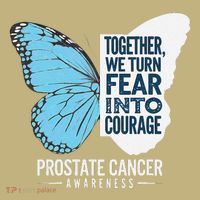 Prostate Awareness Light Blue Ribbon Fear Into Courage Hoodie thumb 7