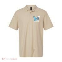 Prostate Awareness Light Blue Ribbon Fear Into Courage Polo thumb 0