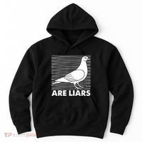 Pigeons Are Liars ArenT Real Spies Birds Pun Hoodie thumb 0