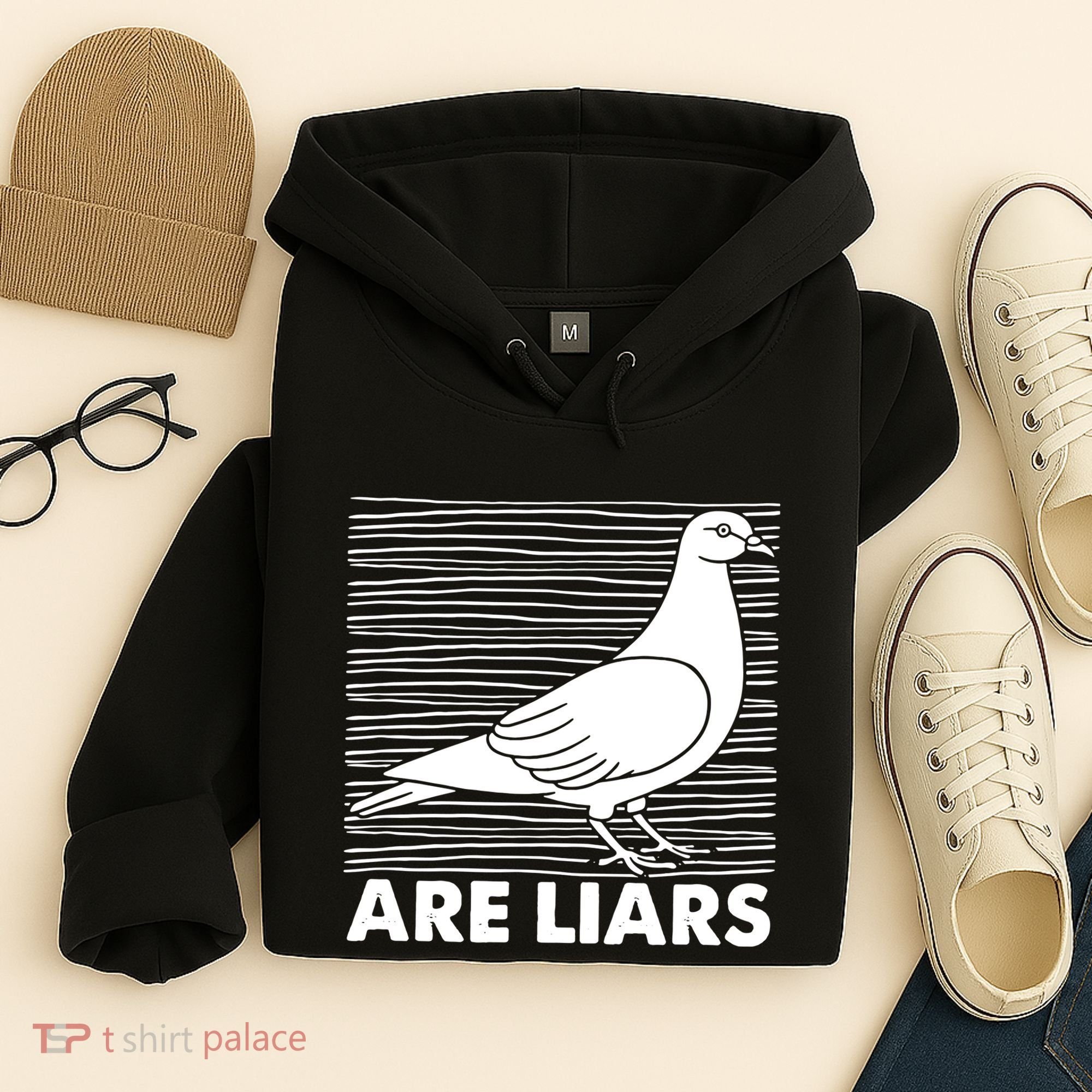 Pigeons Are Liars ArenT Real Spies Birds Pun Hoodie