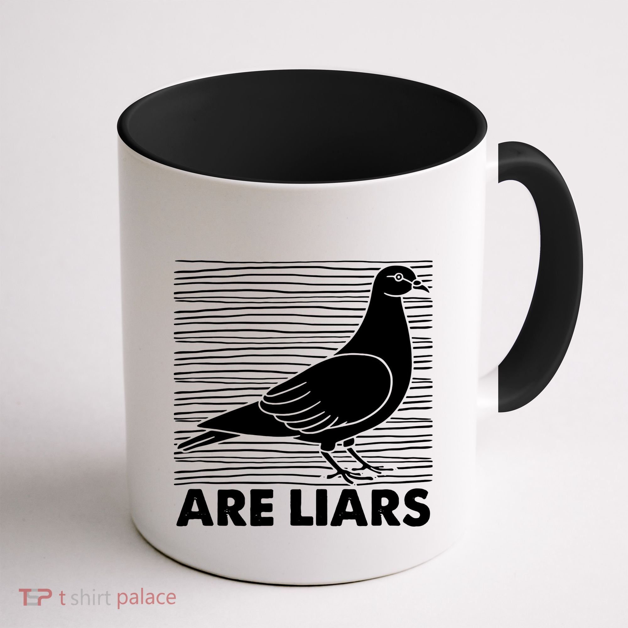 Pigeons Are Liars ArenT Real Spies Birds Pun Coffee Mug