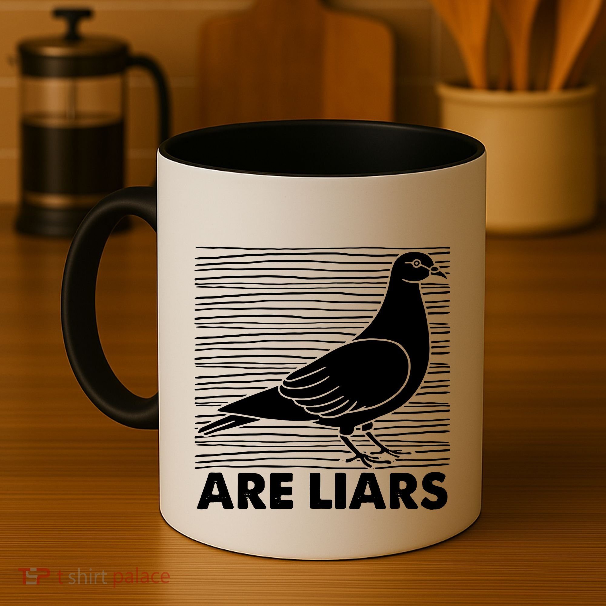Pigeons Are Liars ArenT Real Spies Birds Pun Coffee Mug