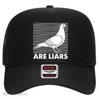 Pigeons Are Liars ArenT Real Spies Birds Pun Hat thumb 0
