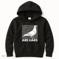 Pigeons Are Liars ArenT Real Spies Birds Pun Kids Hoodie thumb 0