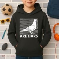 Pigeons Are Liars ArenT Real Spies Birds Pun Kids Hoodie thumb 2