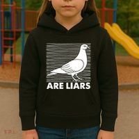 Pigeons Are Liars ArenT Real Spies Birds Pun Kids Hoodie thumb 3