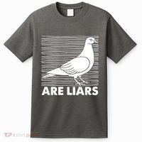 Pigeons Are Liars ArenT Real Spies Birds Pun T-Shirt thumb 0