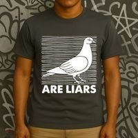 Pigeons Are Liars ArenT Real Spies Birds Pun T-Shirt thumb 3